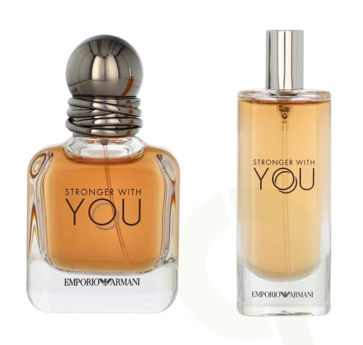 Armani Stronger With You Giftset 45 ml Edt Spray 30ml/Edt Spray 15ml in de groep BEAUTY & HEALTH / Cadeausets / Cadeausets voor hem bij TP E-commerce Nordic AB (C62956)