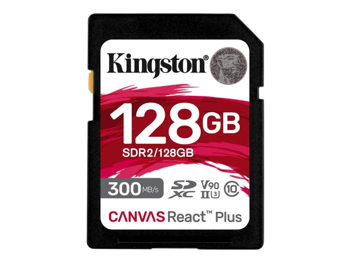 Kingston Canvas React Plus SDXC UHS-II Memory Card 128GB 300MB/s in de groep HOME ELECTRONICS / Opslagmedia / Geheugenkaarten / MicroSD/HC/XC bij TP E-commerce Nordic AB (C63030)