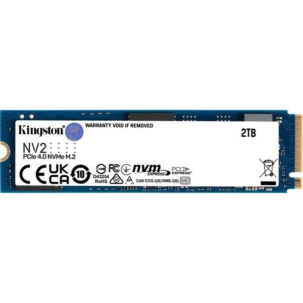 Kingston 2 TB SSD Kingston NV2 M.2 2280 PCIe 4.0 NVMe [R3500/W2800] in de groep COMPUTERS & RANDAPPARATUUR / Computeronderdelen / Harde schijven / Koeling bij TP E-commerce Nordic AB (C63183)