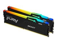 Kingston FURY Beast DDR5 16GB kit 5200MHz CL40 On-die ECC in de groep COMPUTERS & RANDAPPARATUUR / Computeronderdelen / RAM-geheugen / DDR5 bij TP E-commerce Nordic AB (C63229)