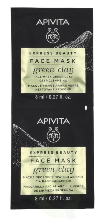 Apivita Express Beauty Face Mask Set 16 ml 2x8ml - Green Clay in de groep BEAUTY & HEALTH / Huidsverzorging / Gezicht / Maskers bij TP E-commerce Nordic AB (C63426)