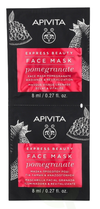 Apivita Express Beauty Face Mask Set 16 ml 2x8ml - Pomegrante in de groep BEAUTY & HEALTH / Huidsverzorging / Gezicht / Maskers bij TP E-commerce Nordic AB (C63428)