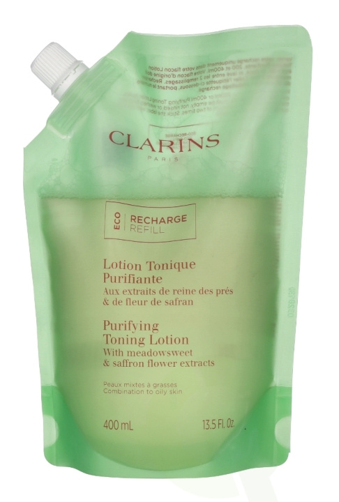 Clarins Purifying Toning Lotion Eco Refill 400 ml in de groep BEAUTY & HEALTH / Huidsverzorging / Gezicht / Schoonmaak bij TP E-commerce Nordic AB (C63459)