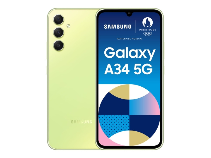 Samsung Galaxy A34 5G 128GB Lime in de groep SMARTPHONE & TABLETS / Mobiele telefoons & smartphones bij TP E-commerce Nordic AB (C63563)
