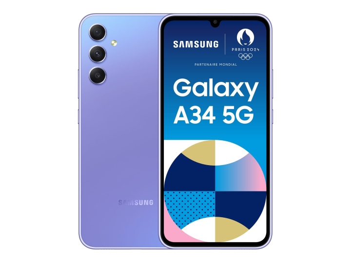 Samsung Galaxy A34 5G 6.6 128GB Violet in de groep SMARTPHONE & TABLETS / Mobiele telefoons & smartphones bij TP E-commerce Nordic AB (C63564)