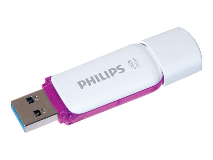 Philips FM64FD75B Snow edition 3.0 64GB USB 3.0 Purple White in de groep HOME ELECTRONICS / Opslagmedia / USB-geheugen / USB 3.1 bij TP E-commerce Nordic AB (C63654)