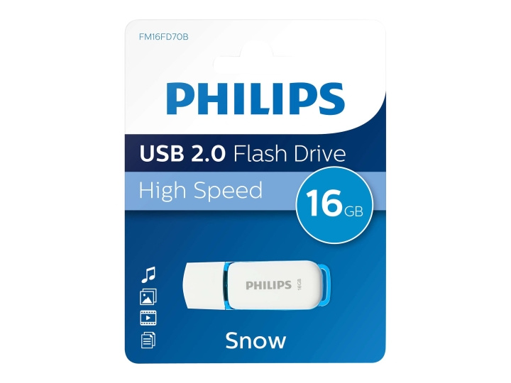Philips FM16FD70B Snow edition 2.0 16GB USB 2.0 Blue White in de groep HOME ELECTRONICS / Opslagmedia / USB-geheugen / USB 2.0 bij TP E-commerce Nordic AB (C63658)