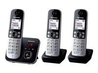 Panasonic KX-TG6823 Trådlös telefon utan nummerpresentation Svart in de groep HOME ELECTRONICS / Audio & Beeld / Vaste telefonie / Draadloze telefoons bij TP E-commerce Nordic AB (C63800)