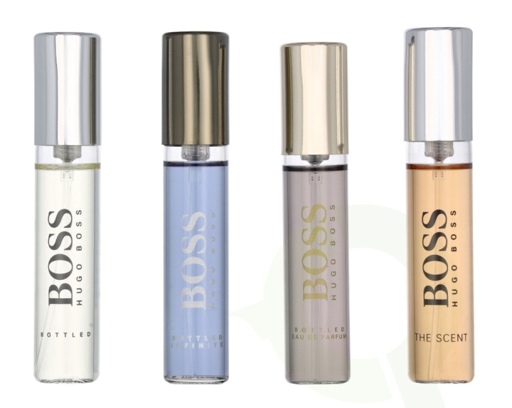 Hugo Boss Miniatures Set 40 ml 4x10ml - Bottled Edt 10ml/Bottled Edp 10ml/Infinite Edp 10ml/The Scent Him Edt 10ml in de groep BEAUTY & HEALTH / Geuren & Parfum / Parfum / Parfum voor hem bij TP E-commerce Nordic AB (C63903)