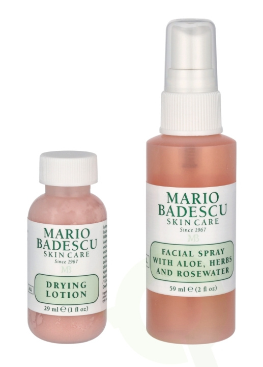 Mario Badescu Grab And Go Set 88 ml Drying Lotion 29ml/Facial Spray 59ml in de groep BEAUTY & HEALTH / Huidsverzorging / Gezicht / Dagcrème bij TP E-commerce Nordic AB (C63931)