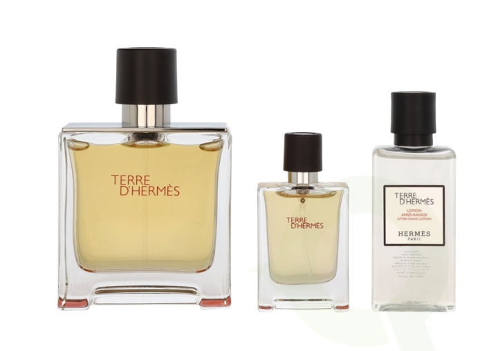 Hermes Terre D\'Hermes Giftset 127.5 ml Edp Spray 75ml/Edp Spray 12,5ml/After Shave Lotion 40ml in de groep BEAUTY & HEALTH / Cadeausets / Cadeausets voor hem bij TP E-commerce Nordic AB (C64140)