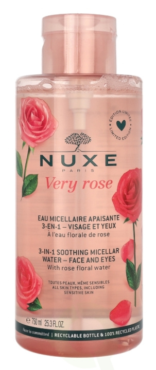 Nuxe Very Rose 3-In-1 Soothing Micellar Water 750 ml in de groep BEAUTY & HEALTH / Huidsverzorging / Gezicht / Schoonmaak bij TP E-commerce Nordic AB (C64211)