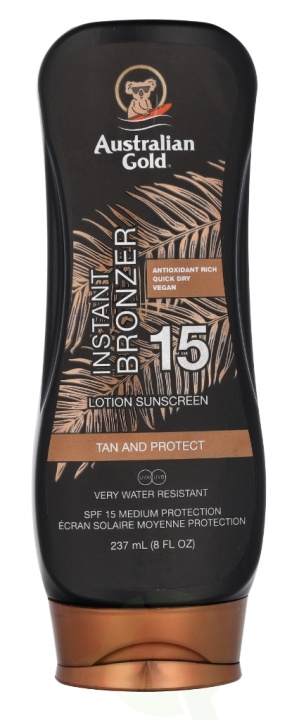 Australian Gold Lotion With Instant Bronzer SPF15 237 ml in de groep BEAUTY & HEALTH / Huidsverzorging / Zonnebank / Zonnebescherming bij TP E-commerce Nordic AB (C64352)