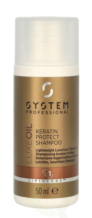 Wella System P. - Lipid Code - Luxe Oil Shampoo L1 50 ml Keratin Protect in de groep BEAUTY & HEALTH / Haar & Styling / Haarverzorging / Shampoo bij TP E-commerce Nordic AB (C64379)