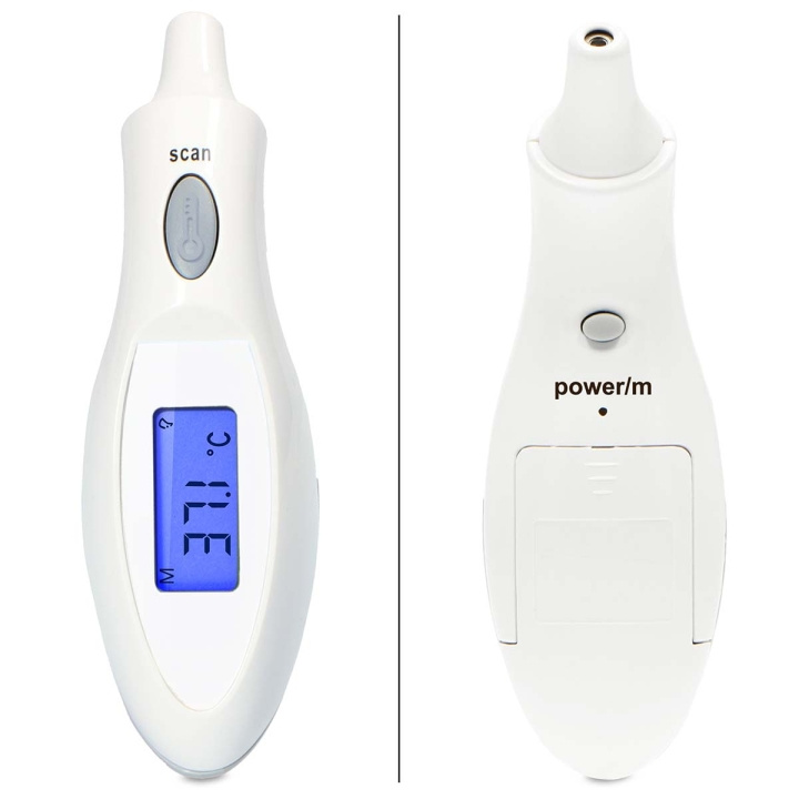 Alecto BC-27 Infrarood oorthermometer wit in de groep BEAUTY & HEALTH / Gezondheidszorg / Koortsthermometers bij TP E-commerce Nordic AB (C64464)