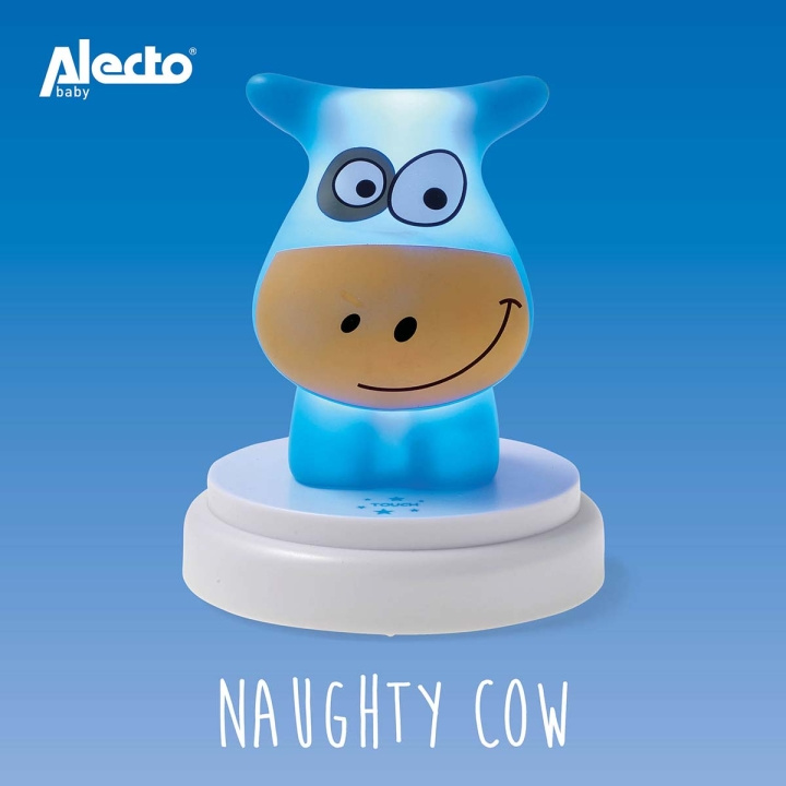 Alecto NAUGHTY COW LED nachtlampje koe blauw in de groep SPEELGOED, KINDER- & BABYPRODUCTEN / Kinderkamer / Babylampen / Nachtlampen bij TP E-commerce Nordic AB (C64484)