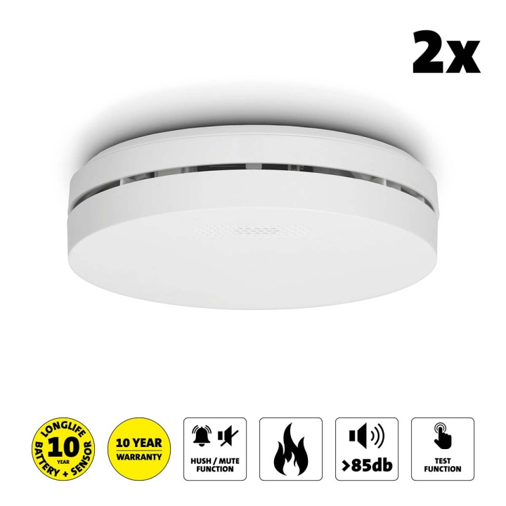 Alecto SA300 DUO Design rookmelder met 10 jaar batterij - 2 stuks in de groep HUISHOUDEN & TUIN / Alarm & Beveiliging / Vuur, rook, gas / Rookmelders bij TP E-commerce Nordic AB (C64488)