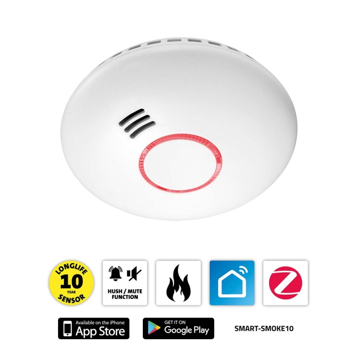 Alecto SMART-SMOKE10 ZigBee Slimme rookmelder in de groep HUISHOUDEN & TUIN / Alarm & Beveiliging / Vuur, rook, gas / Rookmelders bij TP E-commerce Nordic AB (C64504)