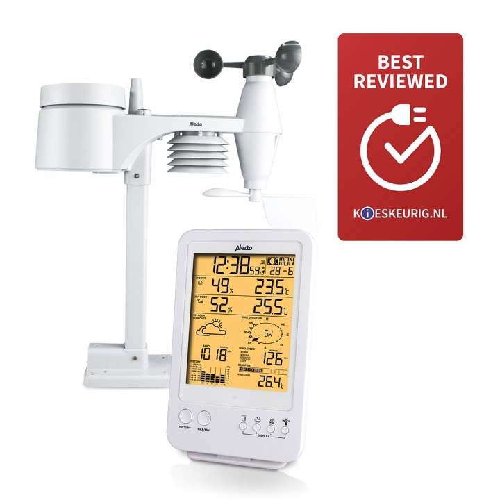 Alecto WS-4800 Professioneel weerstation met draadloze sensor wit in de groep HUISHOUDEN & TUIN / Ventilatoren & Klimaatproducten / Thermometers en weerstations bij TP E-commerce Nordic AB (C64515)