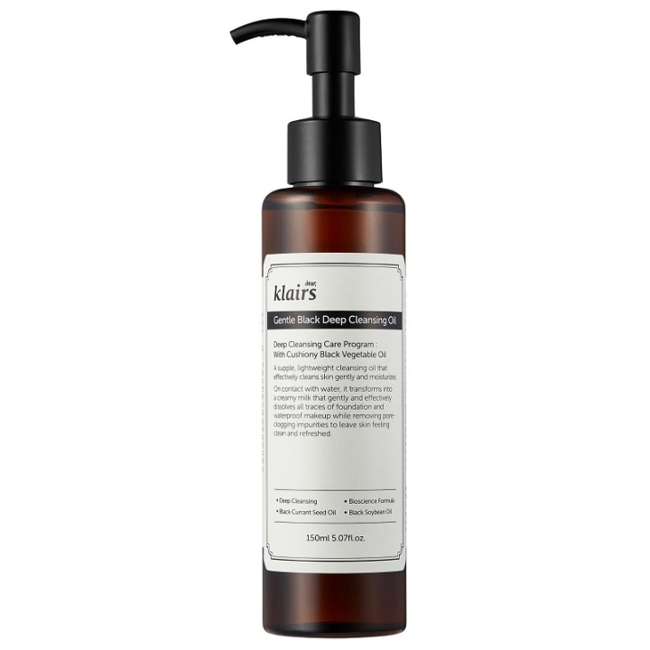 Klairs Gentle Black Deep Cleansing Oil 150ml in de groep BEAUTY & HEALTH / Huidsverzorging / Gezicht / Gezichtsolie bij TP E-commerce Nordic AB (C64582)