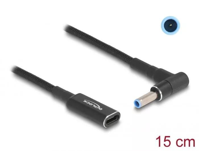 DeLOCK Laptop Charging Cable USB Type-C to HP 4.5 x 3.0mm 15 cm in de groep COMPUTERS & RANDAPPARATUUR / Laptops & accessoires / Computeroplader / Laptop oplader / Universal bij TP E-commerce Nordic AB (C64742)