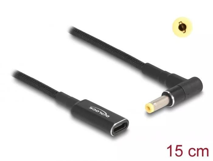 DeLOCK Laptop Charging Cable USB Type-C to HP 4.8 x 1.7 mm 15cm in de groep COMPUTERS & RANDAPPARATUUR / Laptops & accessoires / Computeroplader / Laptop oplader / Universal bij TP E-commerce Nordic AB (C64744)