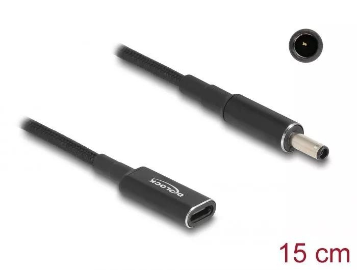 DeLOCK Laptop Charging Cable USB Type-C to Dell 4.5 x 3.0mm 15 cm in de groep COMPUTERS & RANDAPPARATUUR / Laptops & accessoires / Computeroplader / Laptop oplader / Universal bij TP E-commerce Nordic AB (C64745)