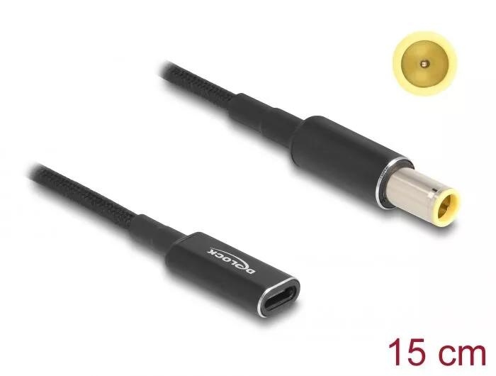 DeLOCK Laptop Charging Cable USB Type-C to IBM 7.9 x 5.5 mm 15 cm in de groep COMPUTERS & RANDAPPARATUUR / Laptops & accessoires / Computeroplader / Laptop oplader / Universal bij TP E-commerce Nordic AB (C64749)