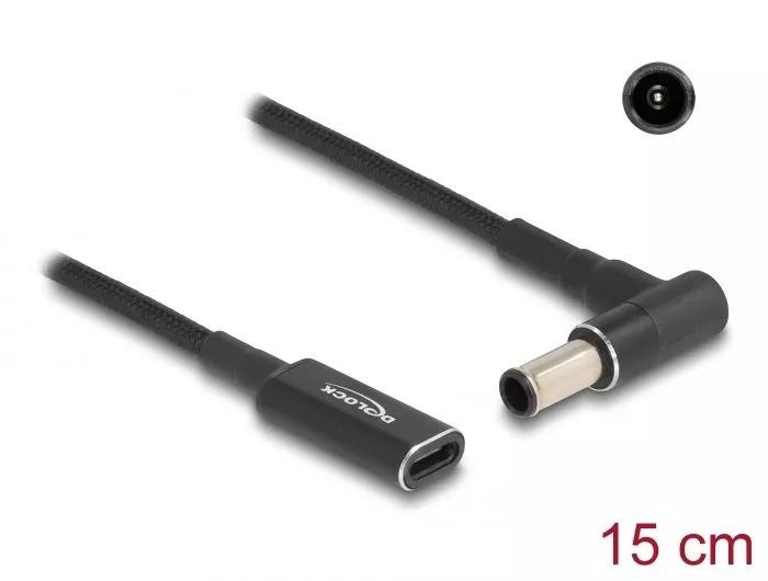 DeLOCK Laptop Charging Cable USB Type-C to Sony 6.0 x 4.3 mm 15 cm in de groep COMPUTERS & RANDAPPARATUUR / Laptops & accessoires / Computeroplader / Laptop oplader / Universal bij TP E-commerce Nordic AB (C64751)