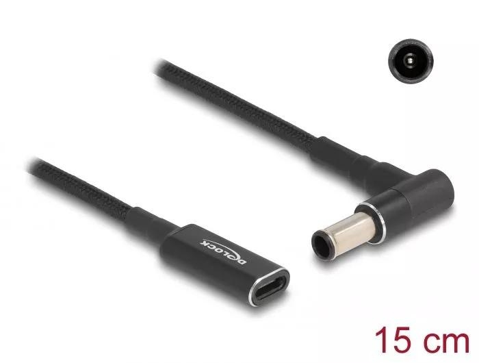 DeLOCK Laptop Charging Cable USB Type-C to Sony 6.0 x 4.3 mm 15 cm in de groep COMPUTERS & RANDAPPARATUUR / Laptops & accessoires / Computeroplader / Laptop oplader / Universal bij TP E-commerce Nordic AB (C64751)