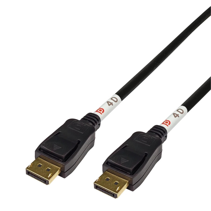 DELTACO DisplayPort cable, DP 2.1, DP40, 0,5m in de groep COMPUTERS & RANDAPPARATUUR / Computerkabels / DisplayPort / Kabels bij TP E-commerce Nordic AB (C64764)