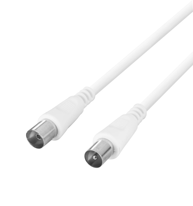 DELTACO Antenna cable, 75 Ohm nickel-plated connectors, 3m, white in de groep HOME ELECTRONICS / Kabels & Adapters / Antennekabels & Accessoires / Antennekabels bij TP E-commerce Nordic AB (C64777)