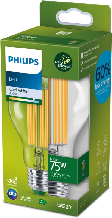 Philips Ultra Efficient LED-lamp, E27, 4000 K, 1095 lm in de groep HOME ELECTRONICS / Verlichting / LED-lampen bij TP E-commerce Nordic AB (C64854)