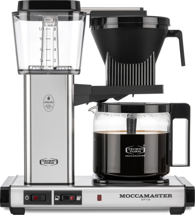 Moccamaster Optio coffee maker, silver in de groep HUISHOUDEN & TUIN / Huishoudelijke apparaten / Koffiezetapparaten en accessoires / Koffiezetapparaten bij TP E-commerce Nordic AB (C64859)