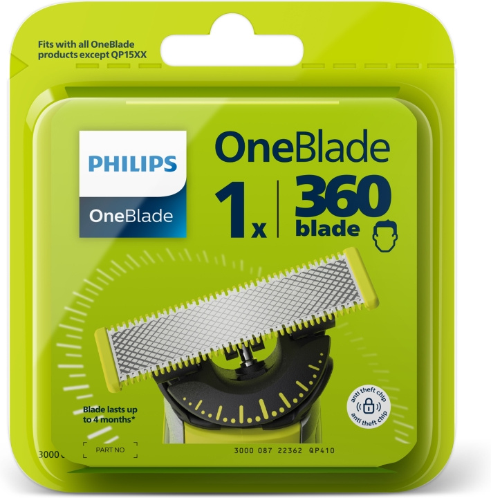 Philips QP410/50 OneBlade 360 replacement blade, 1 pc in de groep BEAUTY & HEALTH / Haar & Styling / Scheren & Trimmen / Scheermessen & Accessoires bij TP E-commerce Nordic AB (C64864)
