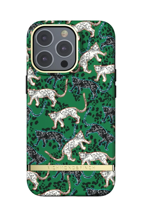 Richmond & Finch iPhone 13 Pro Freedom Case, Green Leopard in de groep SMARTPHONE & TABLETS / Mobielbescherming / Apple / iPhone 13 Pro / Hoesjes bij TP E-commerce Nordic AB (C64916)