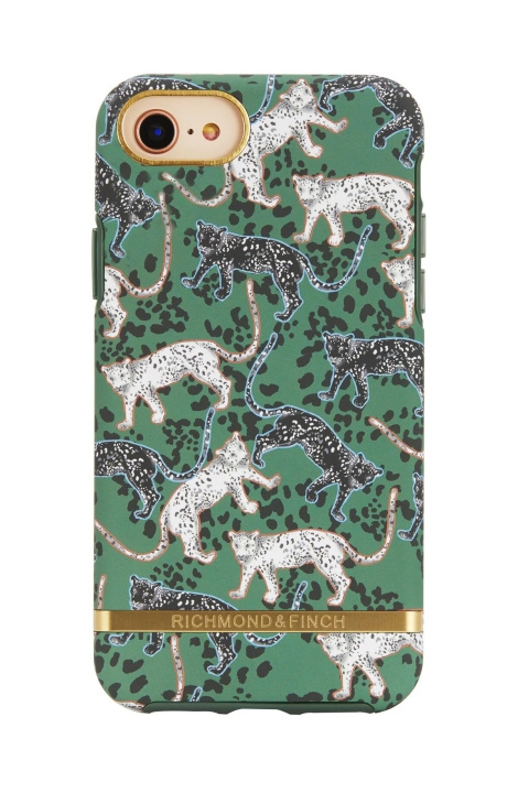 Richmond & Finch iPhone 7/8/SE2 hoesje, groen luipaard in de groep SMARTPHONE & TABLETS / Mobielbescherming / Apple / iPhone SE (2nd gen & 3rd gen) / Lichttherapie bij TP E-commerce Nordic AB (C64920)
