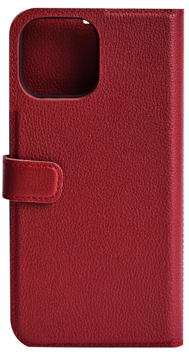 Essentials iPhone 13 Pro Max leather wallet, detachable, Red in de groep SMARTPHONE & TABLETS / Mobielbescherming / Apple / iPhone 13 Pro Max bij TP E-commerce Nordic AB (C65015)