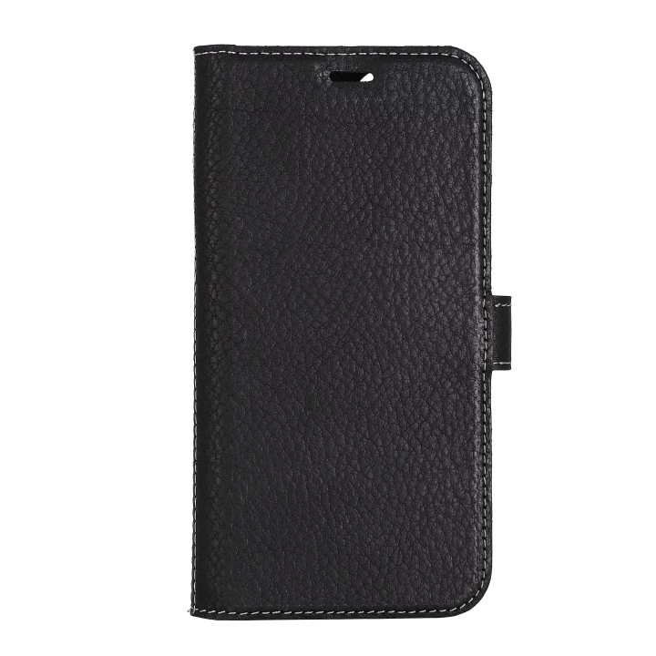 Essentials iPhone 13/14 Leather wallet, detachable,Black in de groep SMARTPHONE & TABLETS / Mobielbescherming / Apple / iPhone 13 bij TP E-commerce Nordic AB (C65035)