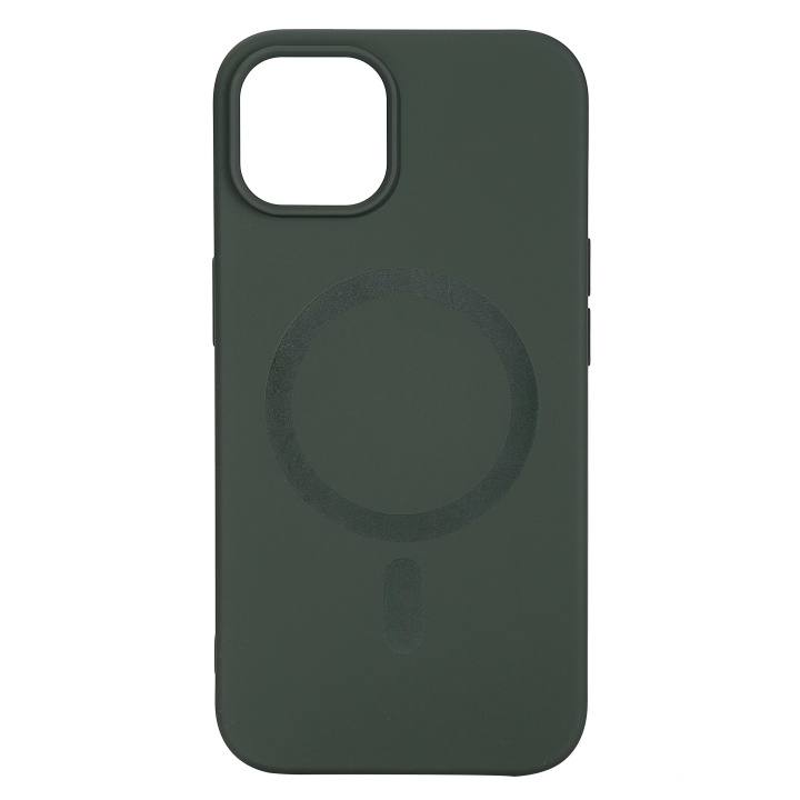 Essentials iPhone 13/14 Silicone Mag back cover, Green in de groep SMARTPHONE & TABLETS / Mobielbescherming / Apple / iPhone 13 bij TP E-commerce Nordic AB (C65053)