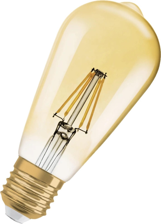 Osram 1906 LED edison fil gold 6,5W/824 (55W) E27 dim 2-pack in de groep HOME ELECTRONICS / Verlichting / LED-lampen bij TP E-commerce Nordic AB (C65099)
