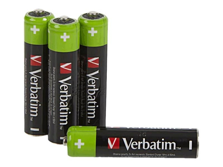 Verbatim Rechargable battery AAA 4 PACK / HR03 in de groep HOME ELECTRONICS / Batterijen & Opladers / Oplaadbare batterijen / AAA bij TP E-commerce Nordic AB (C65251)