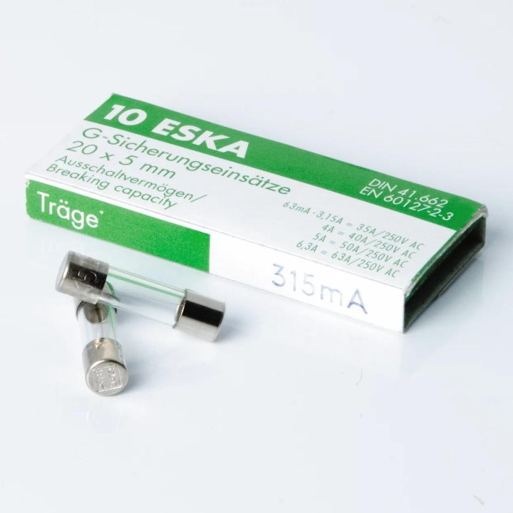Nordic Quality Glas säkring - slow, 0,315A in de groep HUISHOUDEN & TUIN / Elektriciteit & Verlichting / Elektrische installatie / Accessoires bij TP E-commerce Nordic AB (C65741)