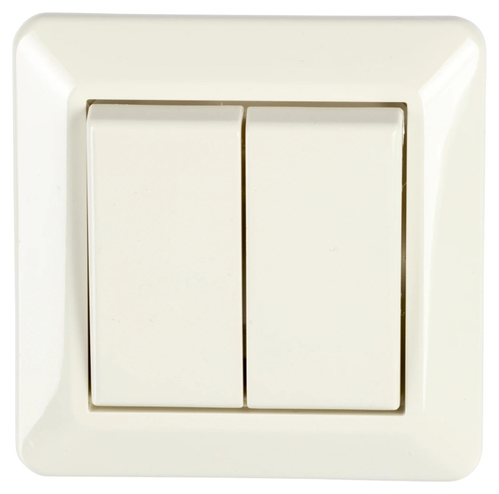 Nordic Quality ELKO 2 x 1 poll Installation switch 16A / 250V, IP20, Flush in de groep HUISHOUDEN & TUIN / Smart home / Slimme huissystemen bij TP E-commerce Nordic AB (C65762)