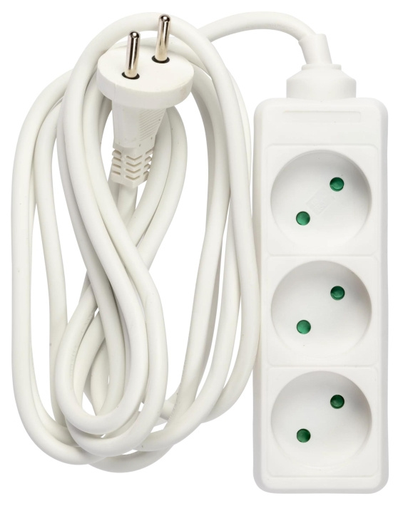 Nordic Quality 3-vägs kontakt (D) ,3m in de groep HUISHOUDEN & TUIN / Elektriciteit & Verlichting / Stekkerblokken bij TP E-commerce Nordic AB (C65802)
