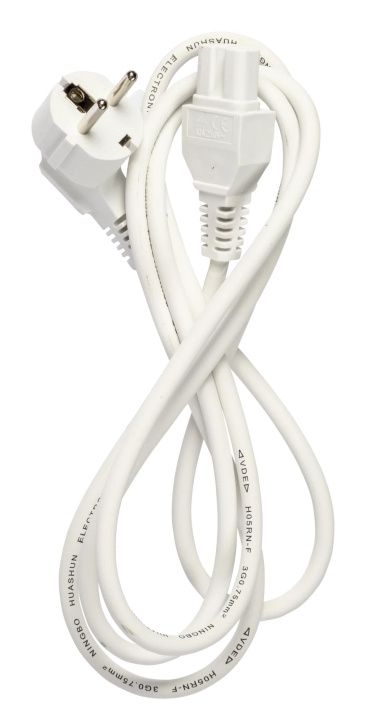 Nordic Quality C15 power cable, 2m, White in de groep COMPUTERS & RANDAPPARATUUR / Computerkabels / Elektrische kabels bij TP E-commerce Nordic AB (C65819)