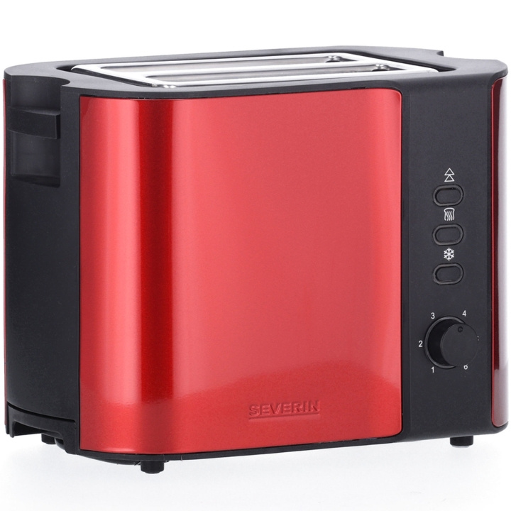 Severin Brödrost 2skivors AT2217 Chilli röd Metall 800w in de groep HUISHOUDEN & TUIN / Huishoudelijke apparaten / Broodroosters & Broodgrills / Broodroosters bij TP E-commerce Nordic AB (C65986)