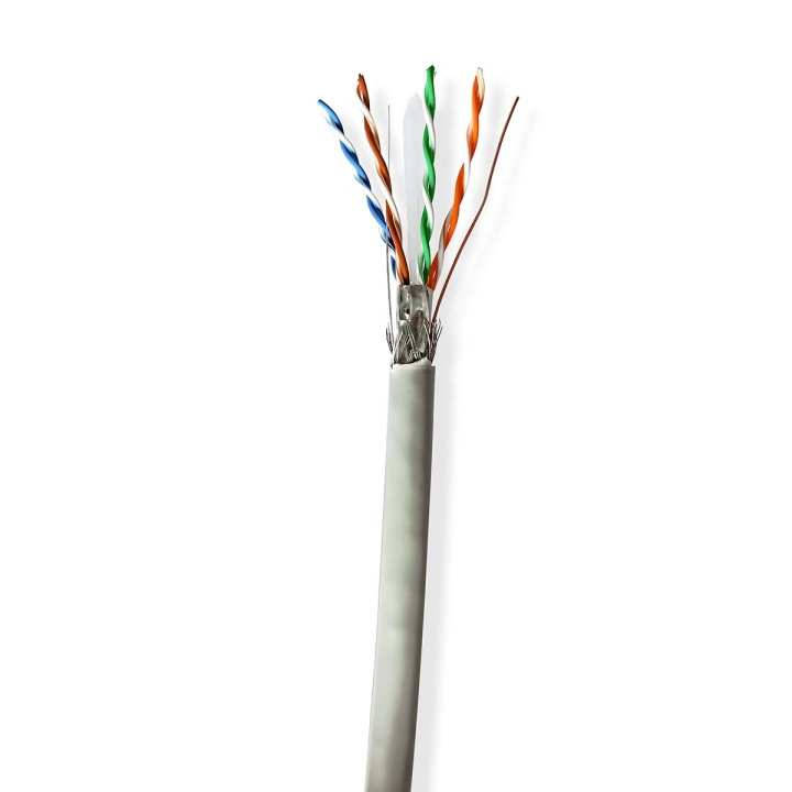 Nedis Netwerk Kabel Rol | CAT6 | Solid | SF/UTP | CCA | 100.0 m | Binnenshuis | Rond | PVC | Grijs | Trekdoos in de groep COMPUTERS & RANDAPPARATUUR / Computerkabels / Netwerkkabels / Cat6 bij TP E-commerce Nordic AB (C66026)