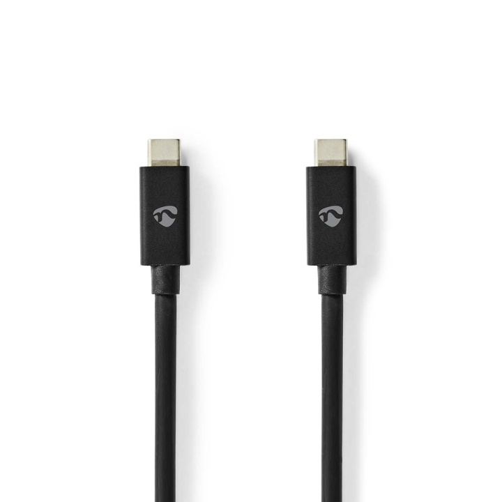 Nedis USB-Kabel | USB 4.0 Gen 3x2 | USB-C™ Male | USB-C™ Male | 240 W | 8K@60Hz | 40 Gbps | Vernikkeld | 1.00 m | Rond | PVC | Zwart | Doos in de groep COMPUTERS & RANDAPPARATUUR / Computerkabels / USB / USB-C bij TP E-commerce Nordic AB (C66113)