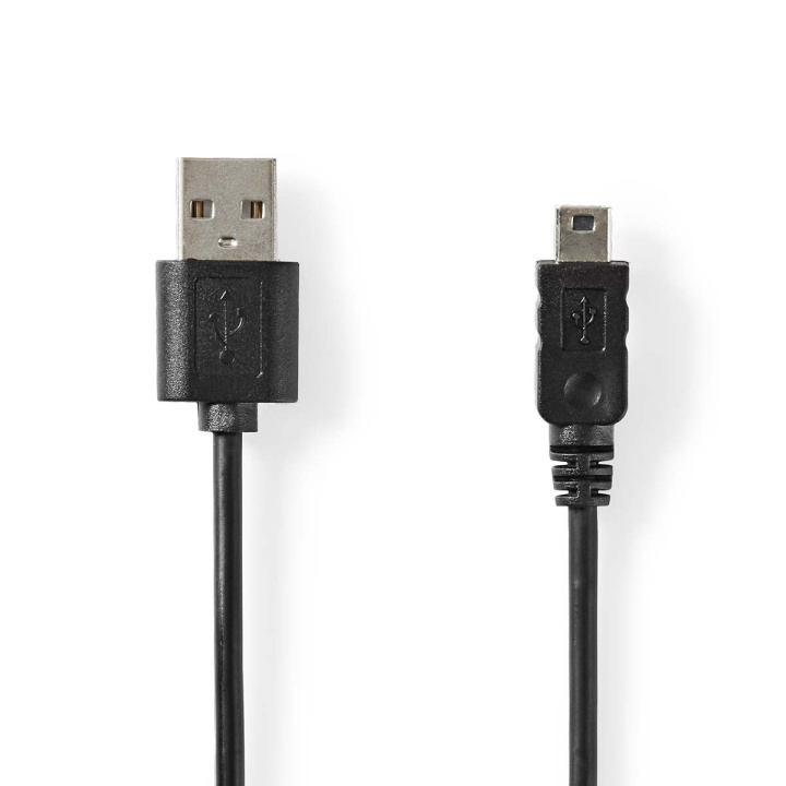 Nedis USB-Kabel | USB 2.0 | USB-A Male | Mini 5-Pin Male | 480 Mbps | Vernikkeld | 2.00 m | Rond | PVC | Zwart | Label in de groep COMPUTERS & RANDAPPARATUUR / Computerkabels / USB / Mini-USB / Kabels bij TP E-commerce Nordic AB (C66125)